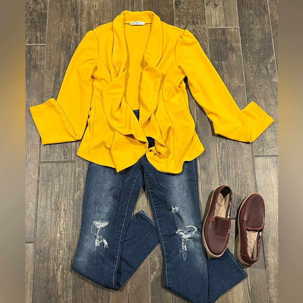 Doublju open front blouse